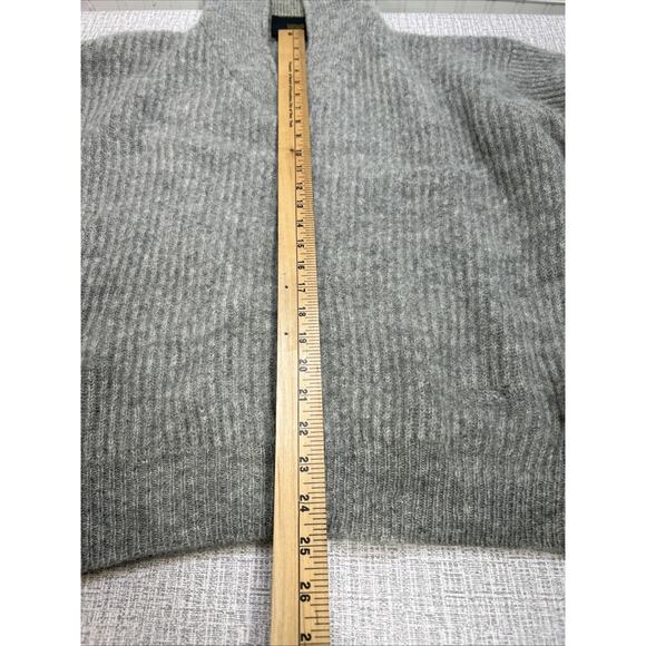 Windfjord of Norway Classic Sweater Mens M Relaxed Shetland Wool 1/4 Zip Gray - Picture 8 of 11